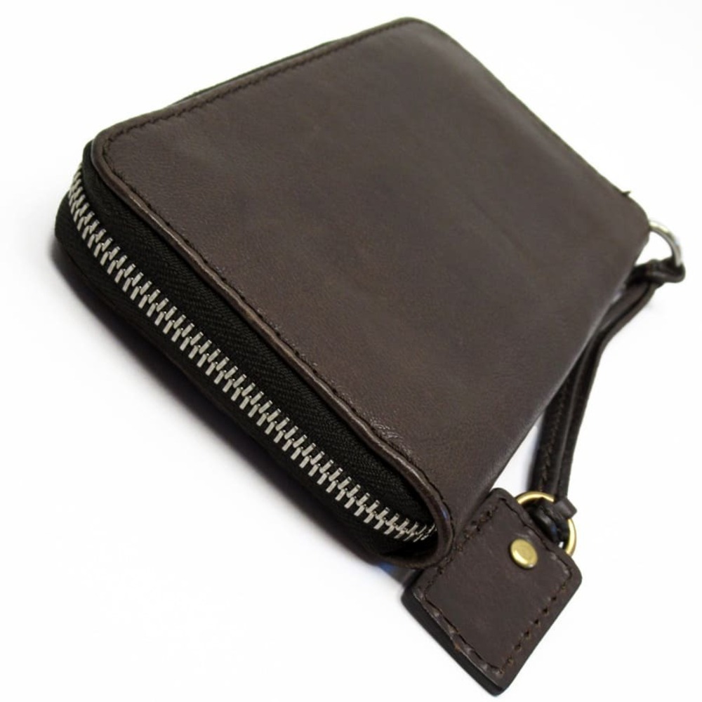 Chloe wallet long zip round leather brown